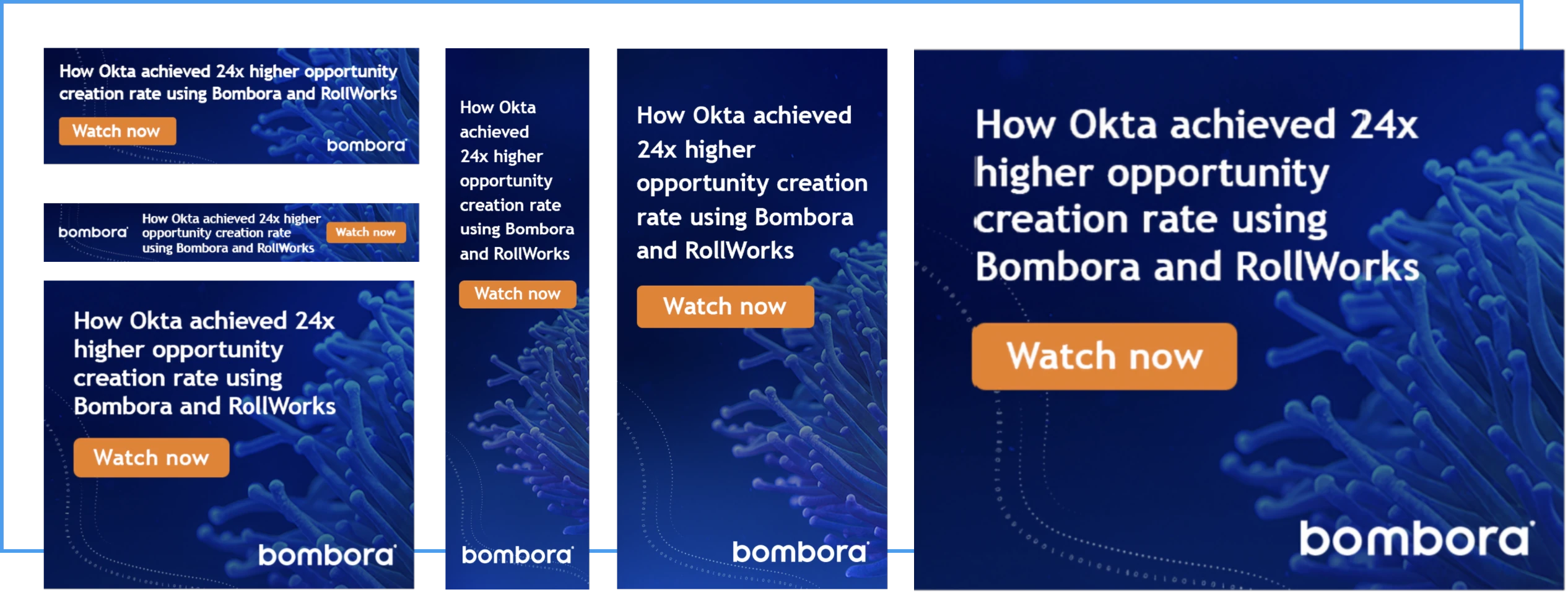 Display ads in five sizes: How Okta achieved 24x higher opportunity creation rate using Bombora and RollWorks